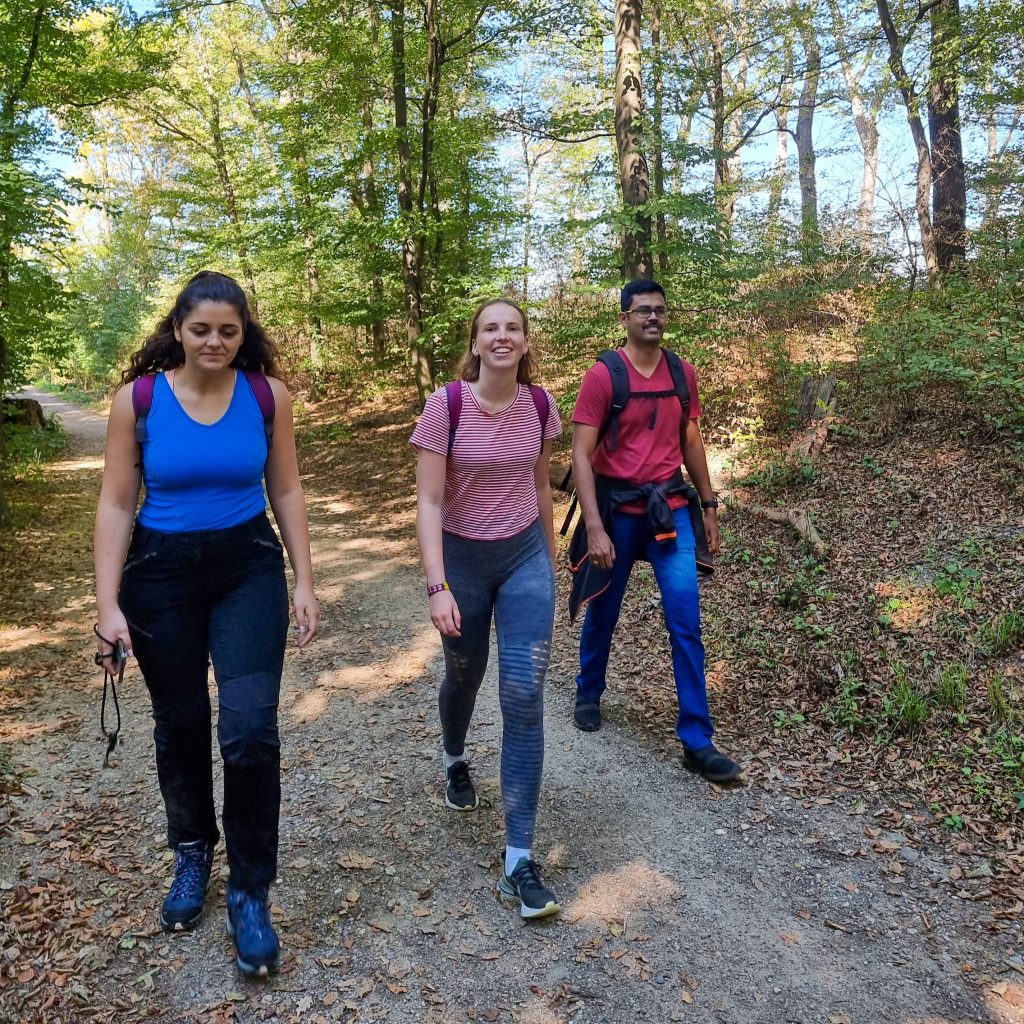 young people hiking